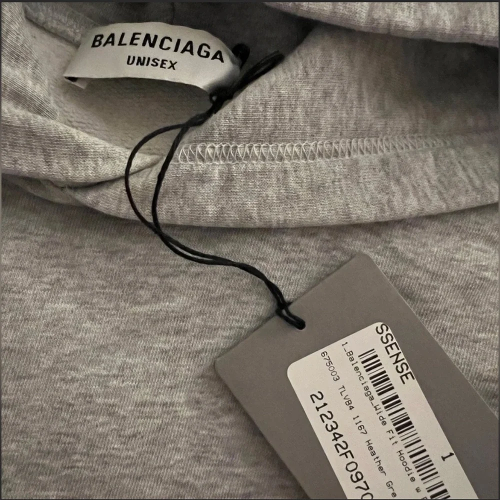 Balenciaga Wide Fit Hoodie w Embroidered back NWT - Picture 3 of 11